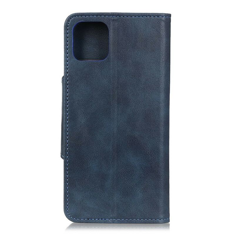 Housse iPhone 12 Mini Simili Cuir Bouton