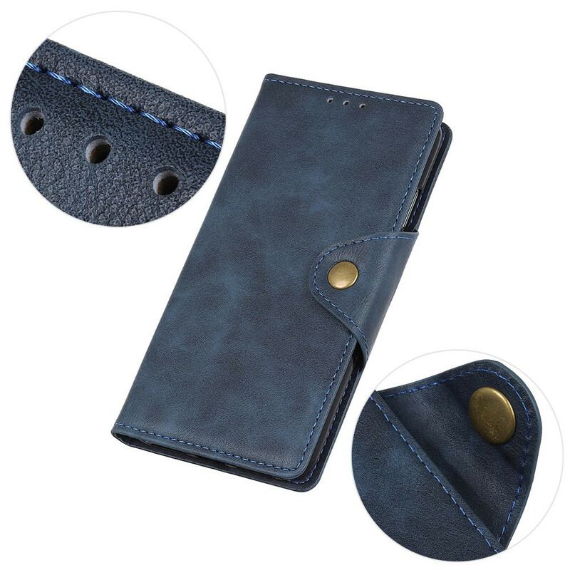 Housse iPhone 12 Mini Simili Cuir Bouton