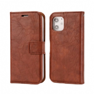 Housse iPhone 12 Mini Style Cuir Vielli Coque Détachable