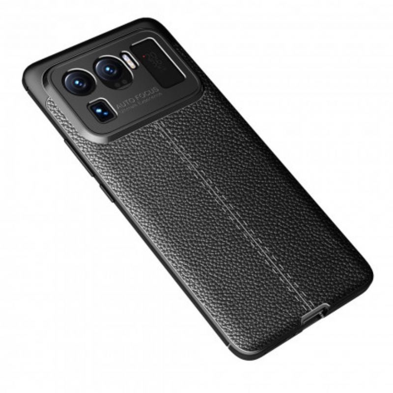 Coque Xiaomi Mi 11 Ultra Effet Cuir Litchi Double Line