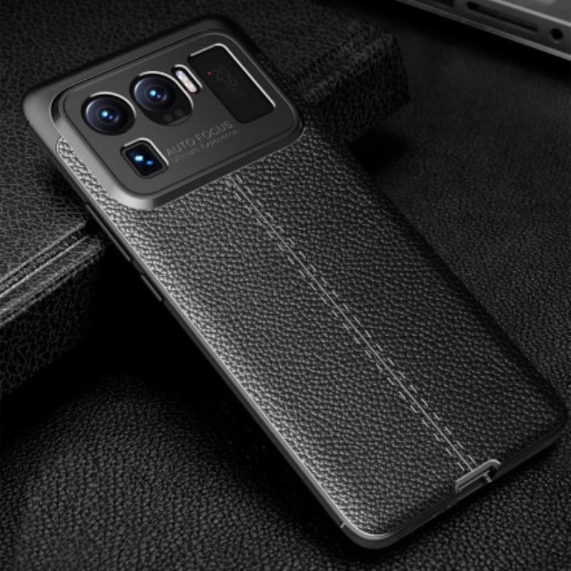 Coque Xiaomi Mi 11 Ultra Effet Cuir Litchi Double Line