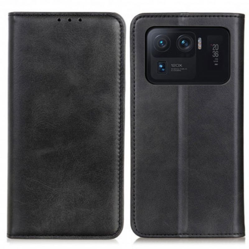 Flip Cover Xiaomi Mi 11 Ultra Cuir Fendu Mat