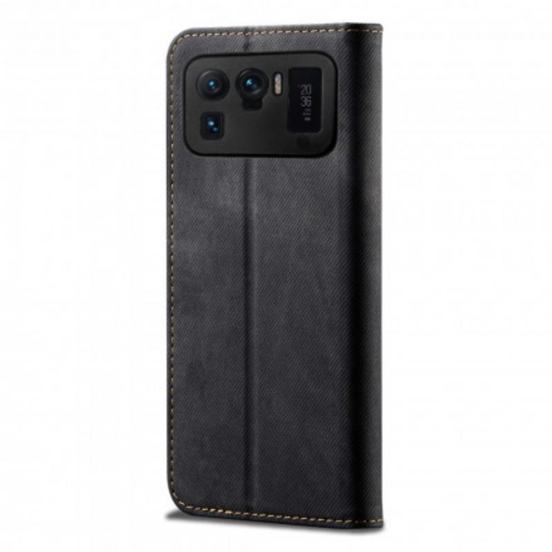 Flip Cover Xiaomi Mi 11 Ultra Simili Cuir Texture Jeans