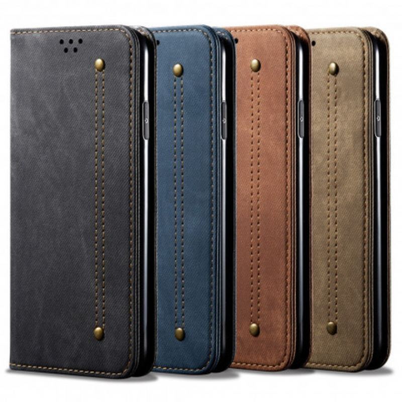 Flip Cover Xiaomi Mi 11 Ultra Simili Cuir Texture Jeans