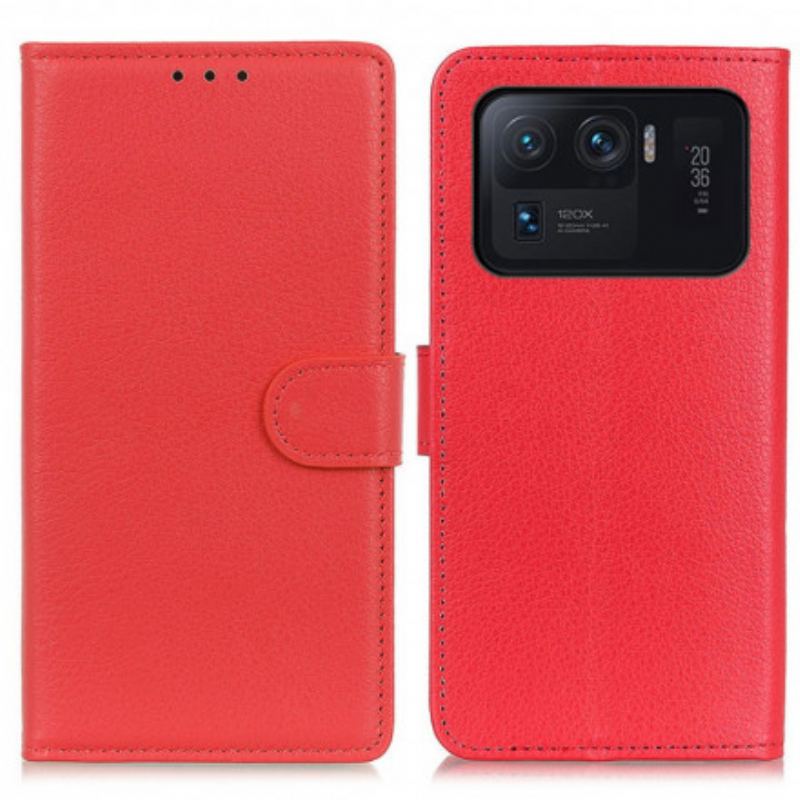 Housse Xiaomi Mi 11 Ultra Simili Cuir Litchi Classique