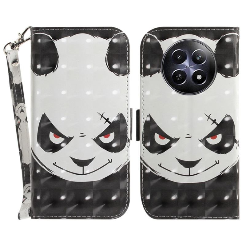 Housse Realme 12 5G / 12X 5G Angry Panda à Lanière