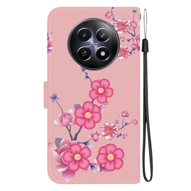 Housse Realme 12 5G / 12X 5G Sakura à Lanière