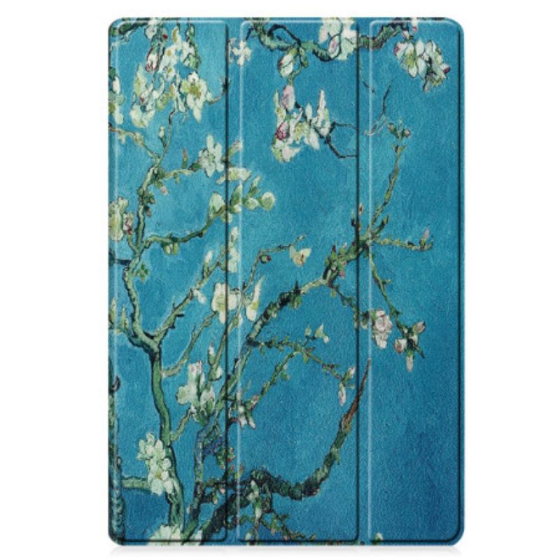 Smart Case Samsung Galaxy Tab S9 FE Plus Porte-Stylet Fleurs d'Abricot