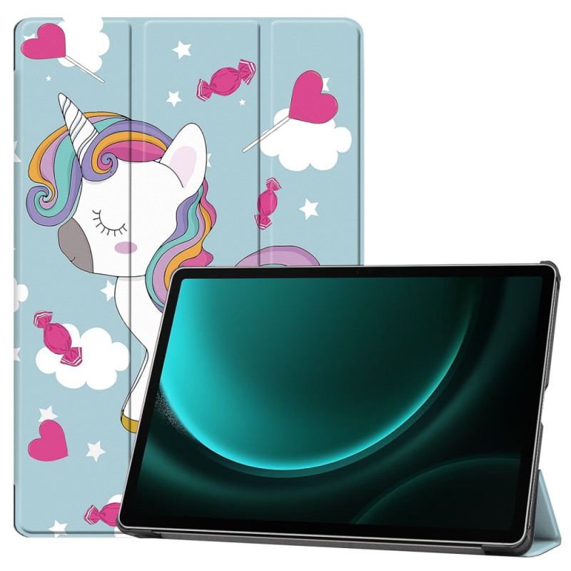 Smart Case Samsung Galaxy Tab S9 FE Plus Porte-Stylet Licorne