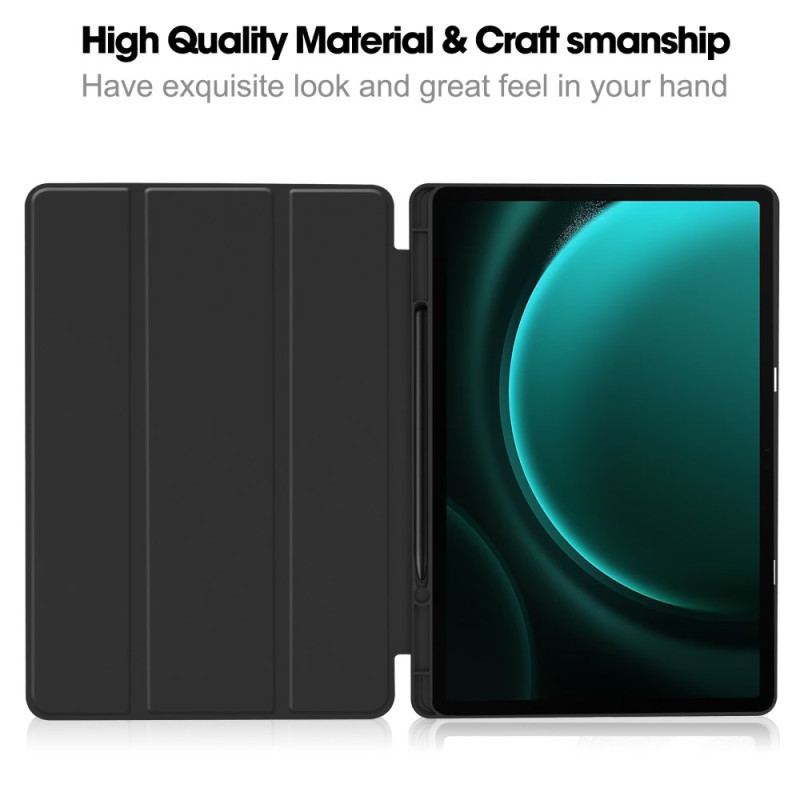 Smart Case Samsung Galaxy Tab S9 FE Plus Simili Cuir Porte-Crayon