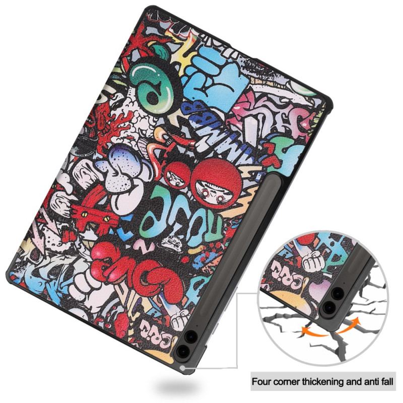 Smart CaseSamsung Galaxy Tab S9 FE Plus Porte-Stylet Graffiti