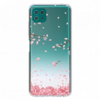 Coque Samsung Galaxy A22 5G Branches à Fleurs