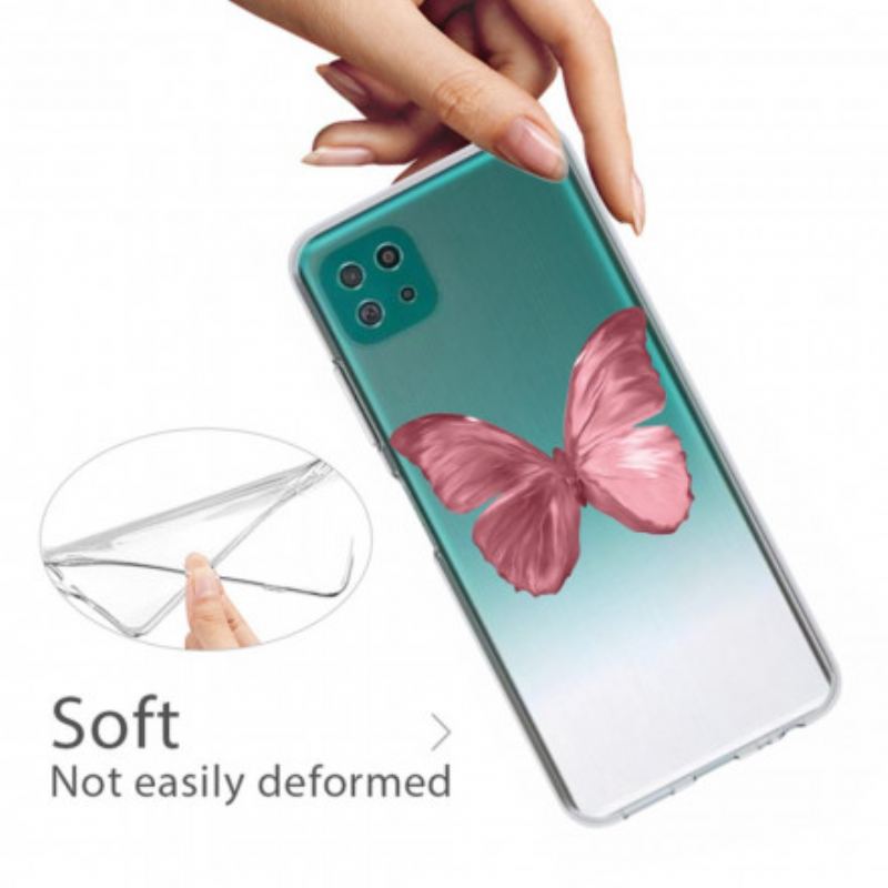 Coque Samsung Galaxy A22 5G Flexible Papillons