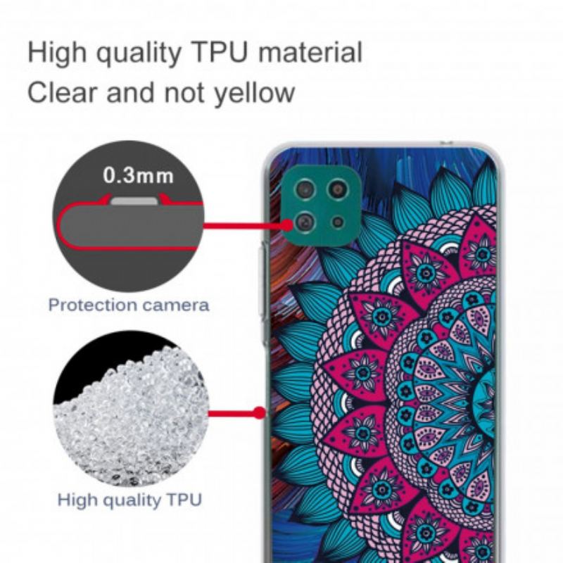 Coque Samsung Galaxy A22 5G Mandala Coloré