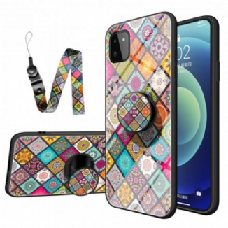 Coque Samsung Galaxy A22 5G Support Magnétique Patchwork