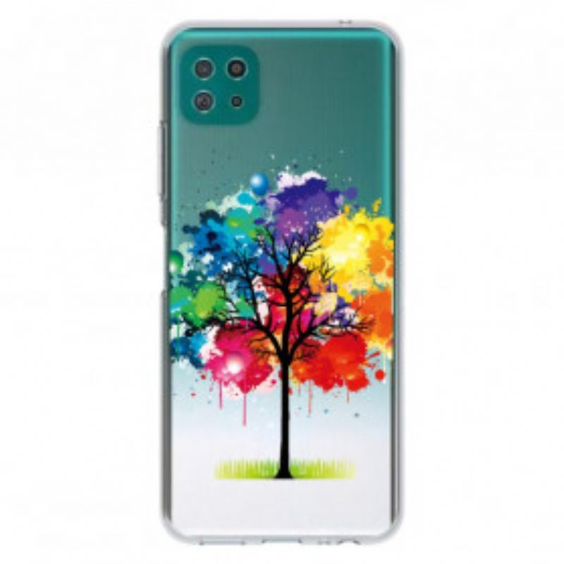 Coque Samsung Galaxy A22 5G Transparente Arbre Aquarelle