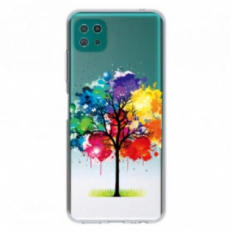 Coque Samsung Galaxy A22 5G Transparente Arbre Aquarelle