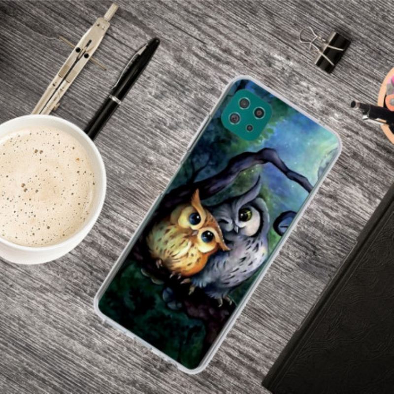 Coque Samsung Galaxy A42 5G Peinture Hiboux