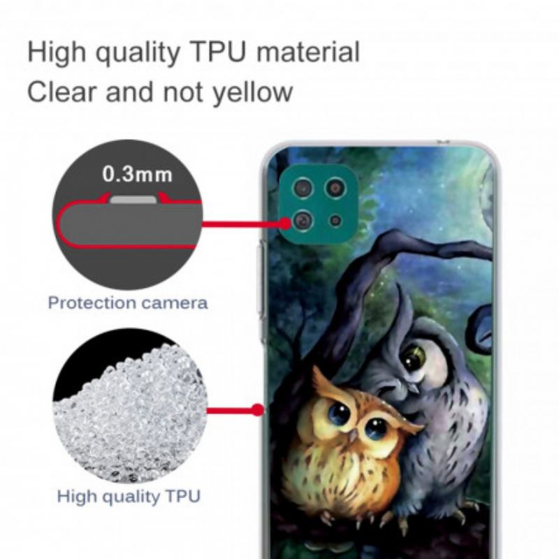 Coque Samsung Galaxy A42 5G Peinture Hiboux