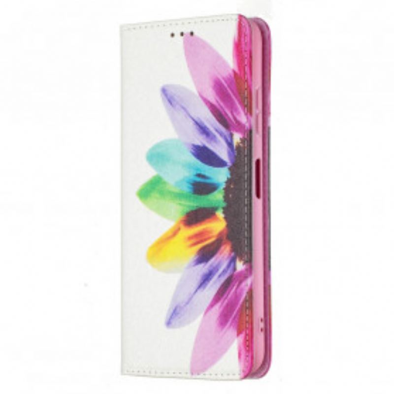 Flip Cover Samsung Galaxy A22 5G Fleur Aquarelle