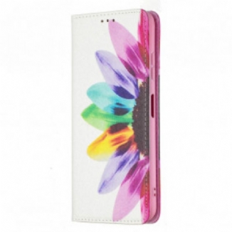 Flip Cover Samsung Galaxy A22 5G Fleur Aquarelle