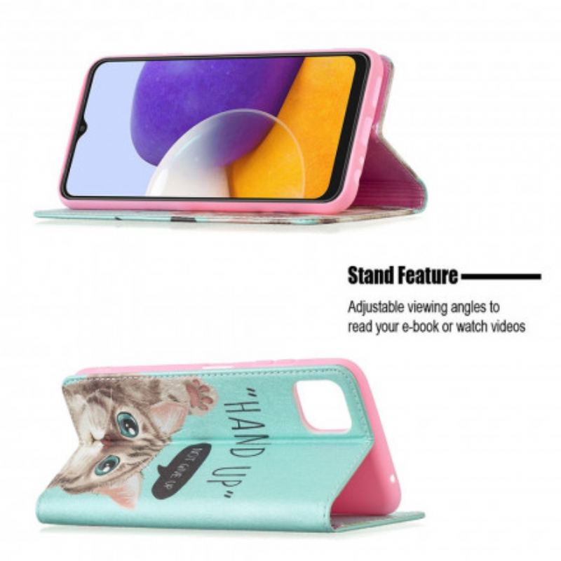 Flip Cover Samsung Galaxy A22 5G Hand Up