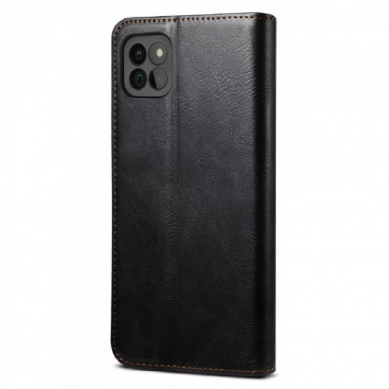 Flip Cover Samsung Galaxy A22 5G Simili Cuir Ciré