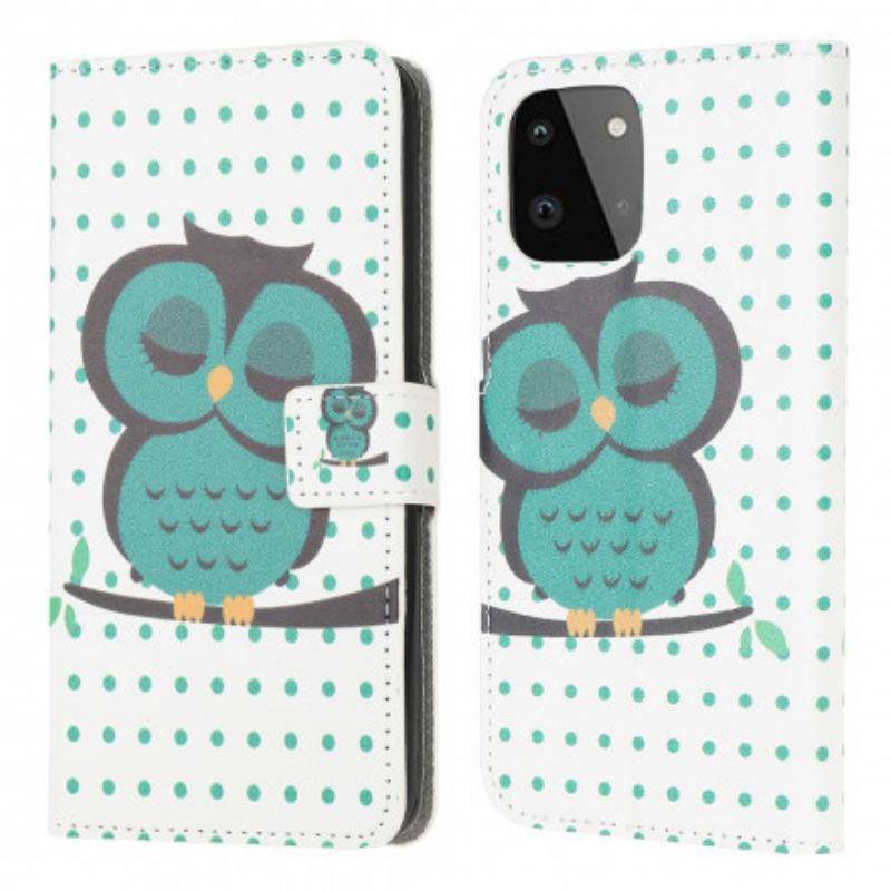 Housse Samsung Galaxy A22 5G Hibou Endormi