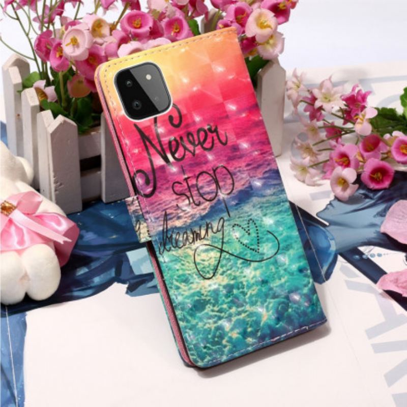 Housse Samsung Galaxy A22 5G Never Stop Dreaming