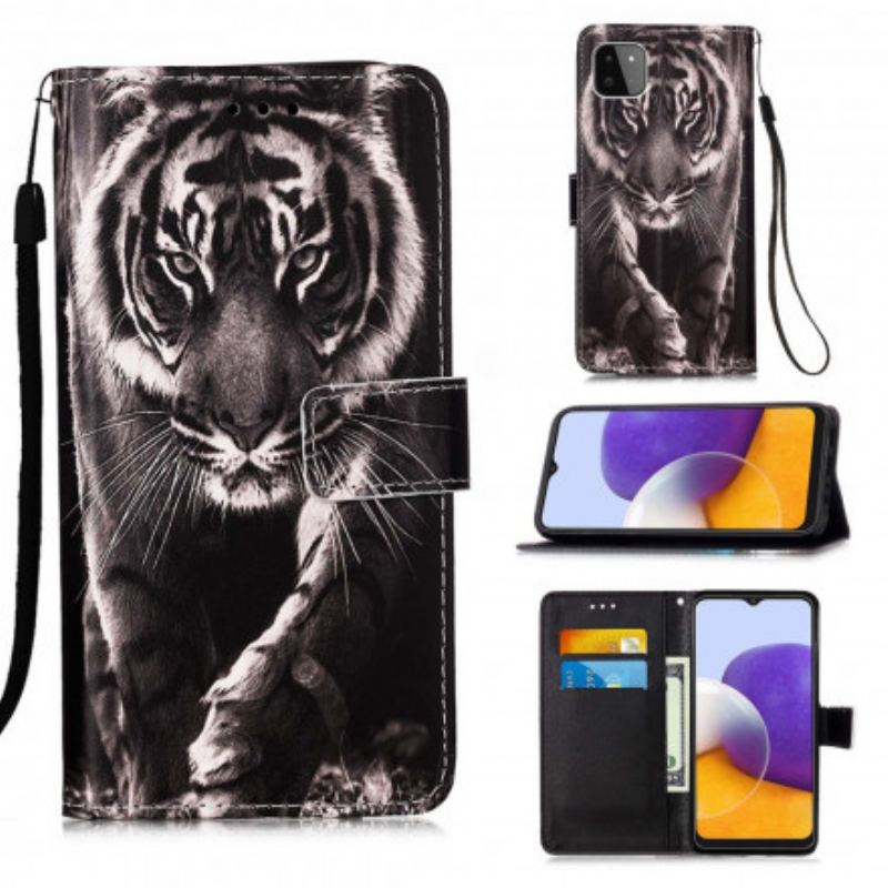Housse Samsung Galaxy A22 5G Tigre de Nuit