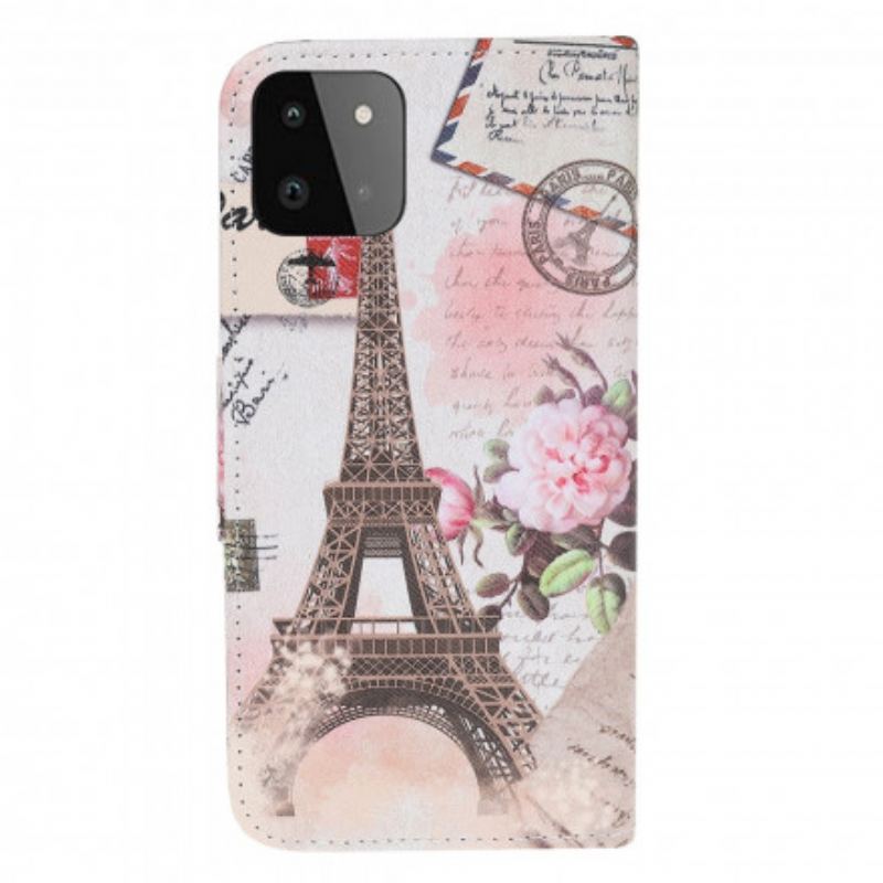 Housse Samsung Galaxy A22 5G Tour Eiffel Rétro