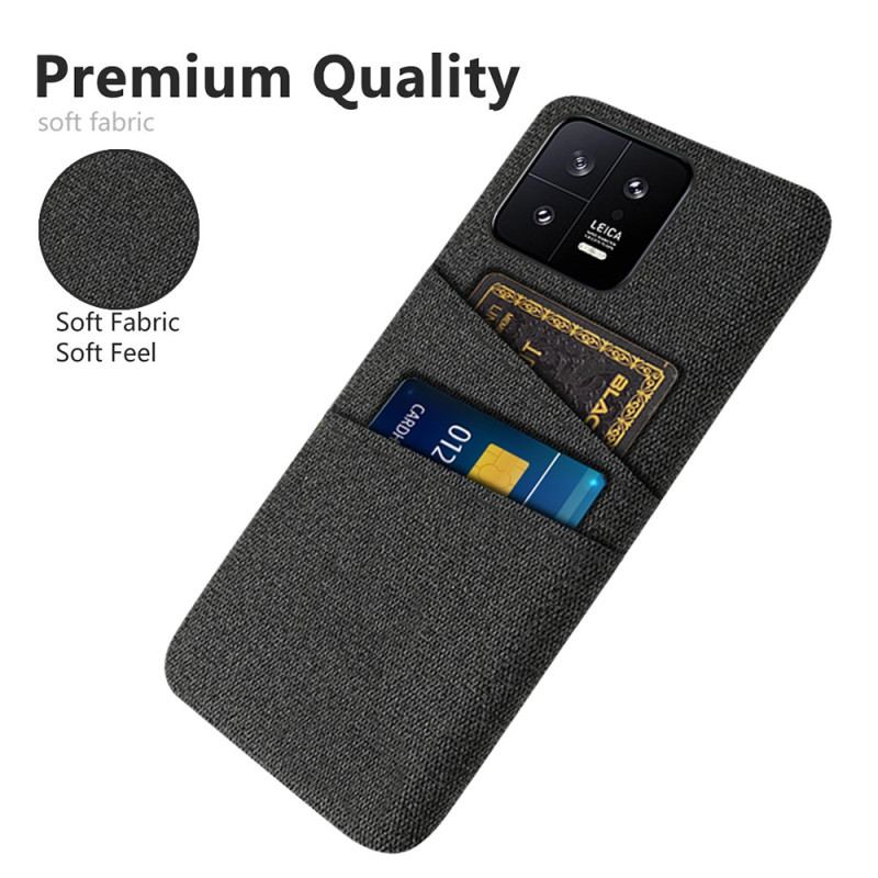 Coque Xiaomi 13 Tissu Porte-Cartes