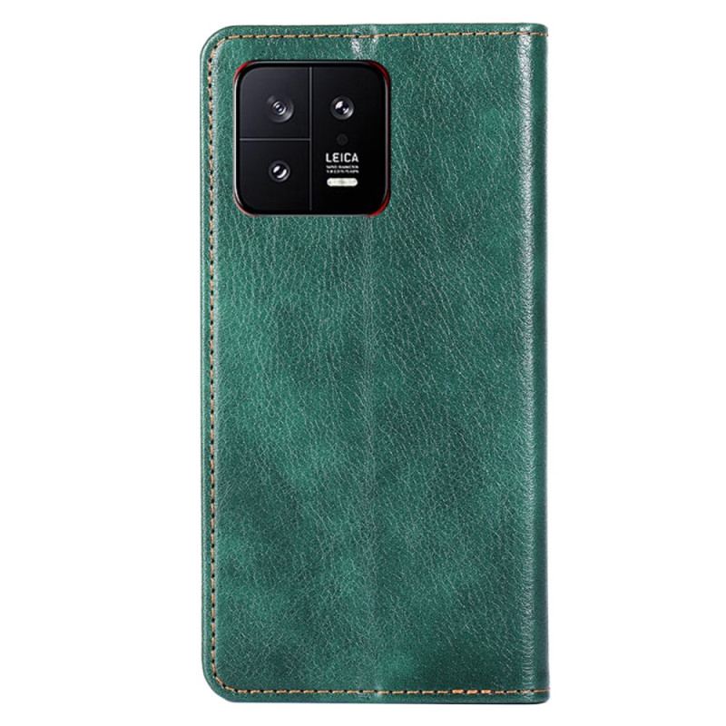 Flip Cover Xiaomi 13 Simili Cuir Coutures