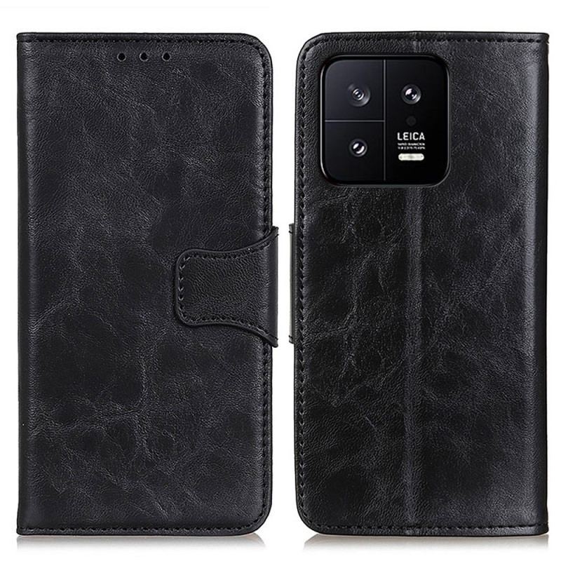 Housse Xiaomi 13 Cuir Fendu Fermoir Réversible