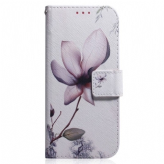 Housse Xiaomi 13 Fleur Rose à Lanière