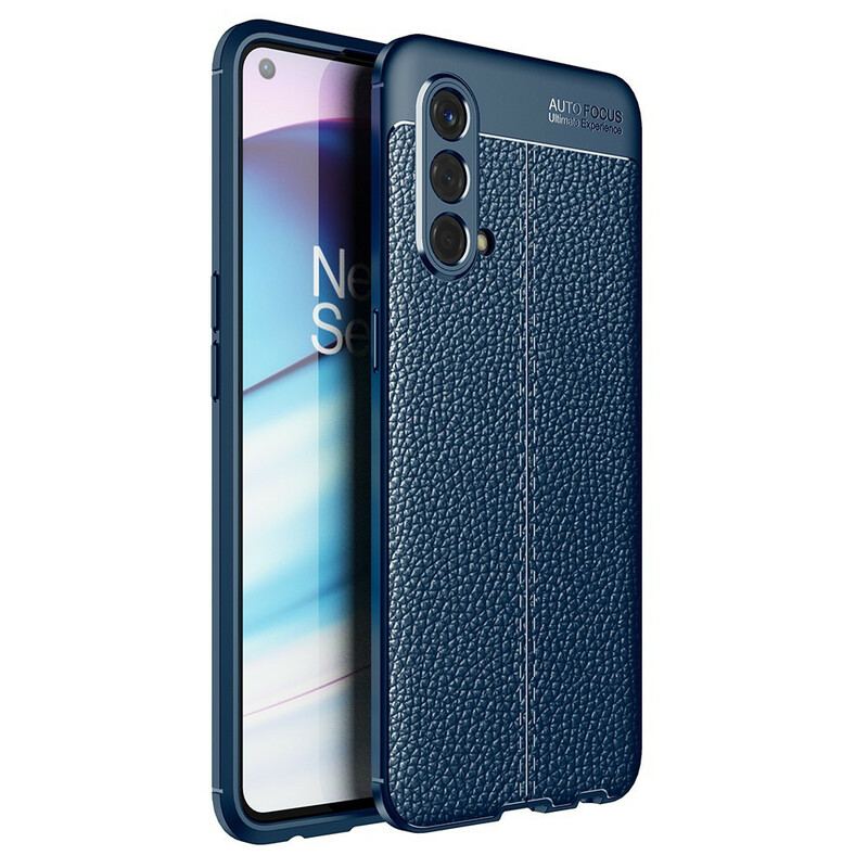 Coque OnePlus Nord CE 5G Effet Cuir Litchi Double Line