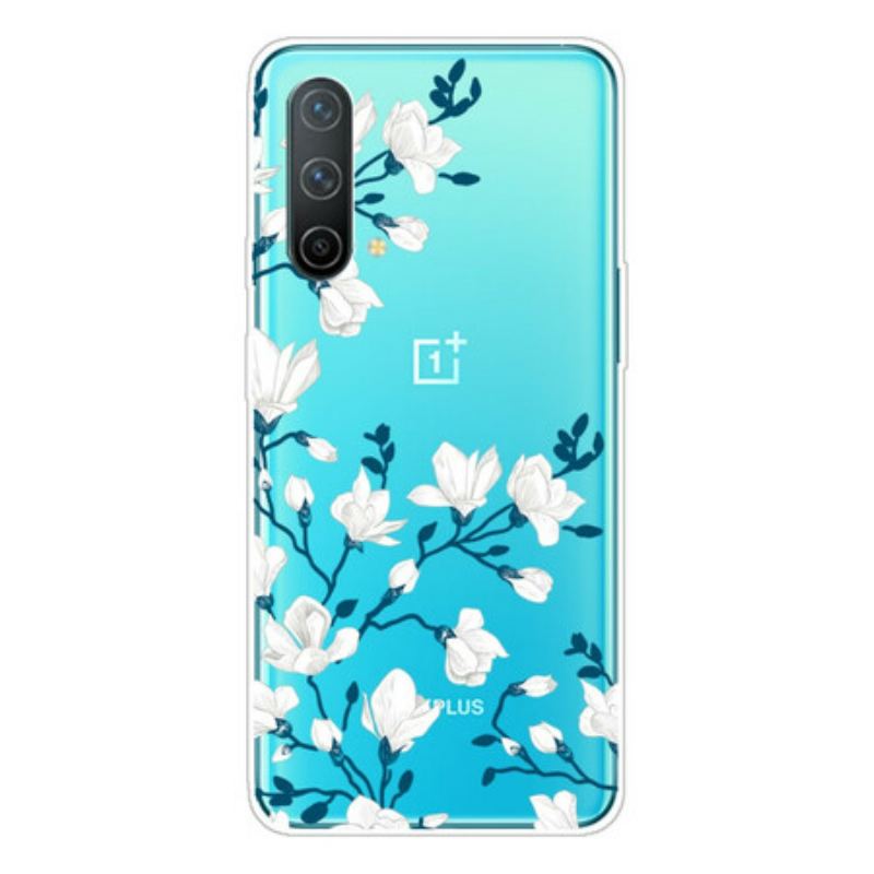 Coque OnePlus Nord CE 5G Fleurs Blanches