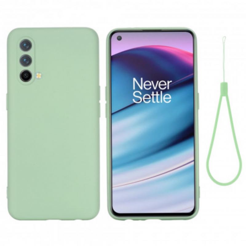 Coque OnePlus Nord CE 5G Silicone Liquide Avec Lanière