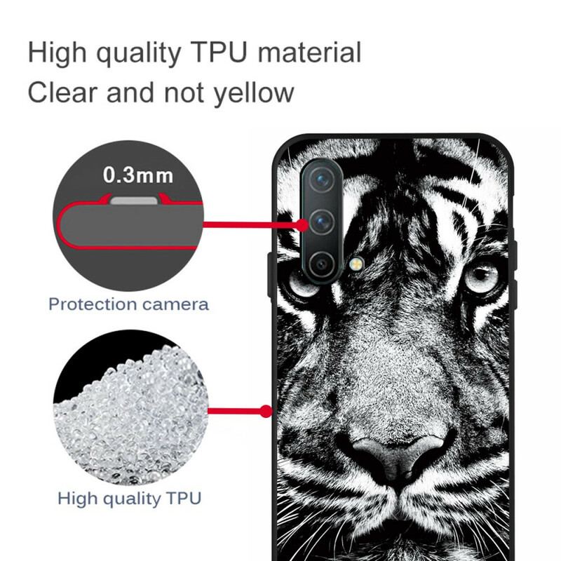 Coque OnePlus Nord CE 5G Tigre Noir et Blanc