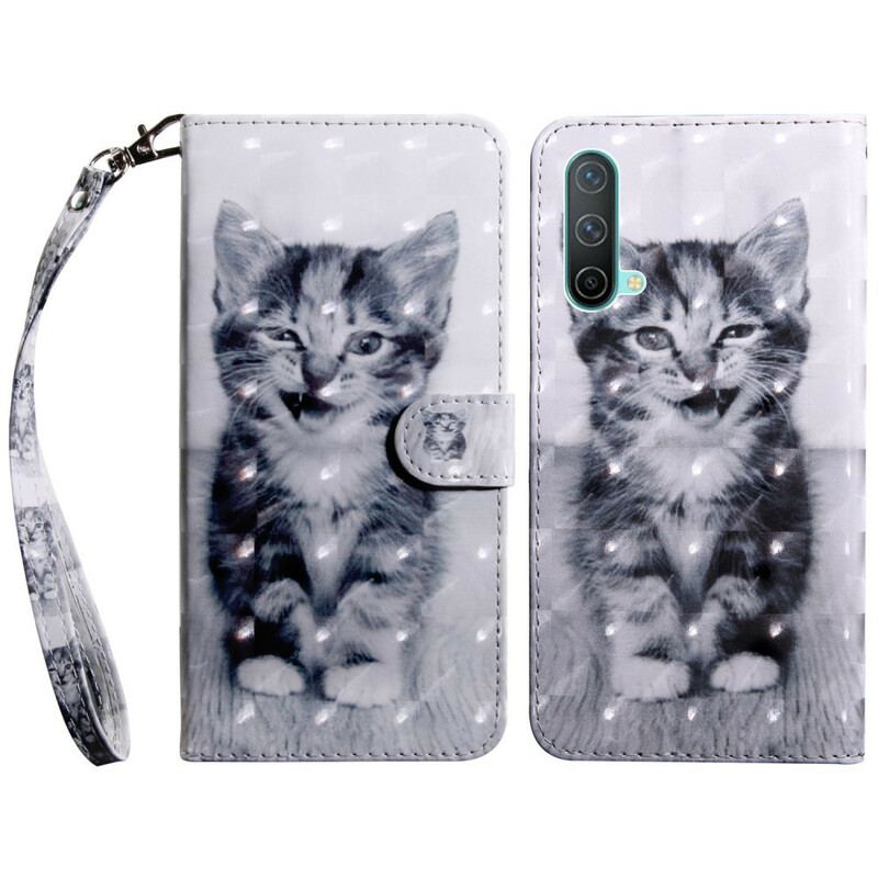 Housse OnePlus Nord CE 5G Chat Noir et Blanc