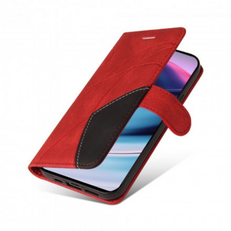 Housse OnePlus Nord CE 5G Simili Cuir Bicolore Signature