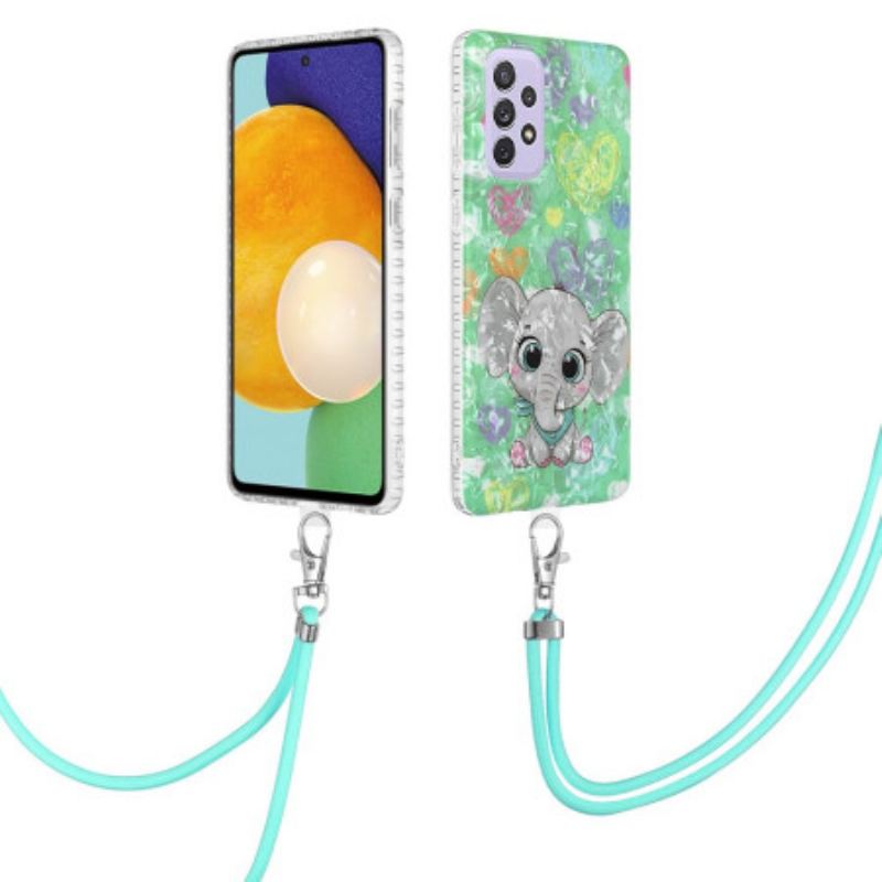 Coque Samsung Galaxy A23 5G à Cordon Éléphant