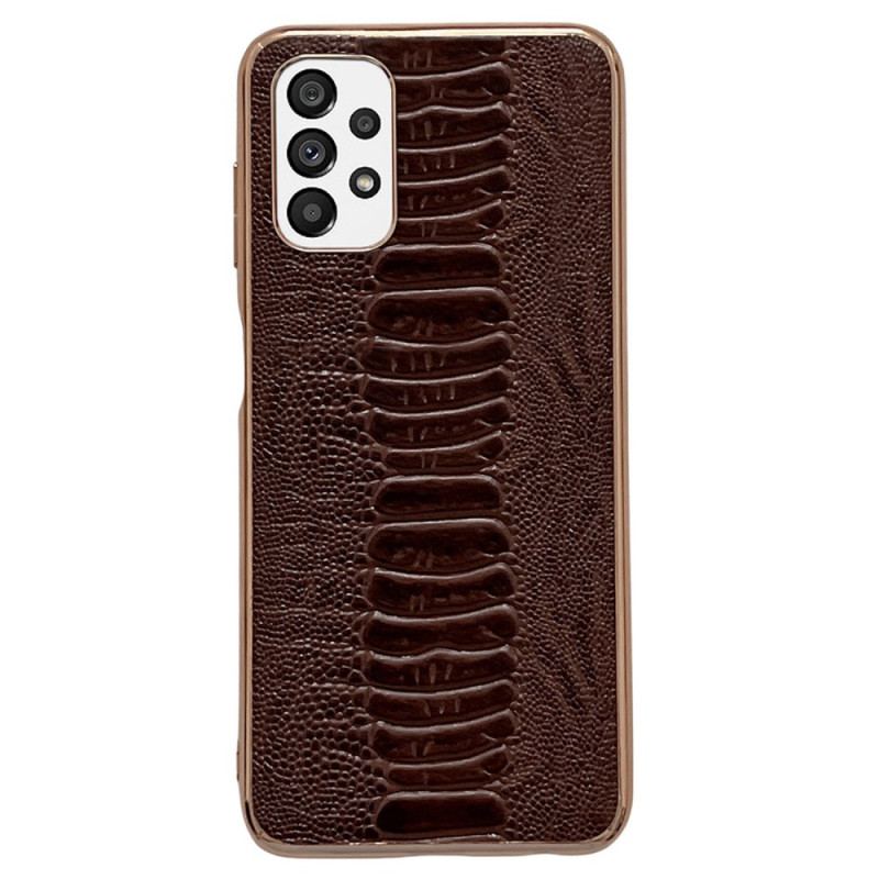 Coque Samsung Galaxy A23 5G Cuir Véritable Style Crocodile