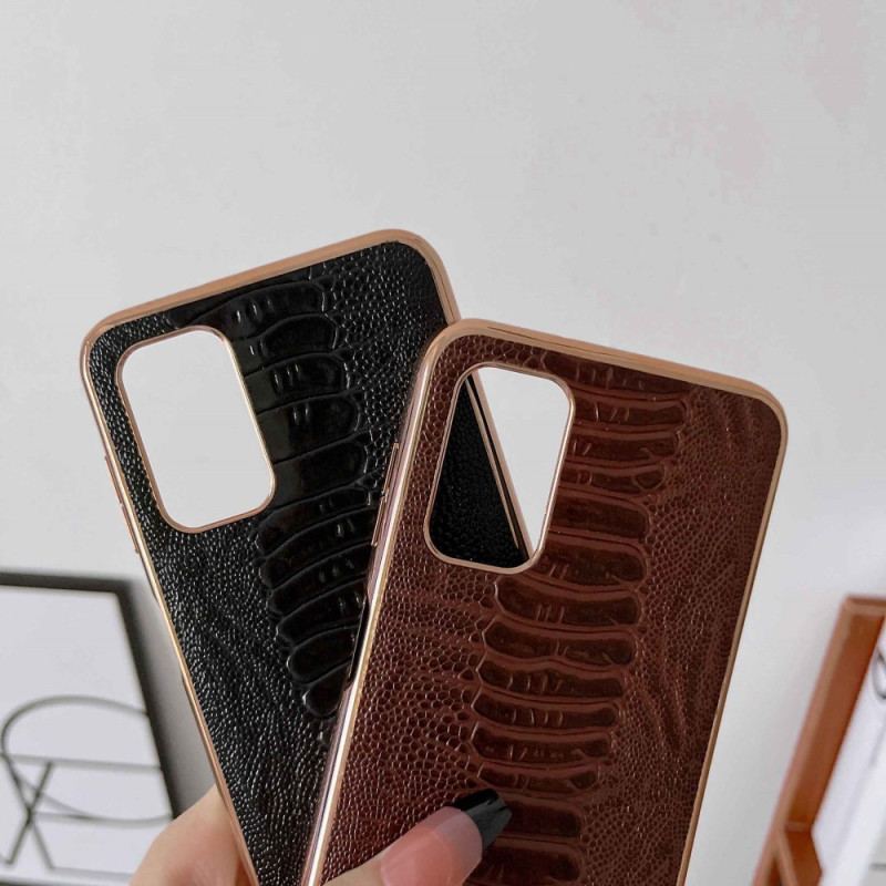 Coque Samsung Galaxy A23 5G Cuir Véritable Style Crocodile