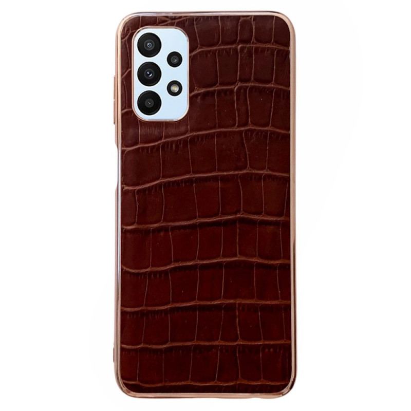 Coque Samsung Galaxy A23 5G Véritable Cuir Style Crocodile