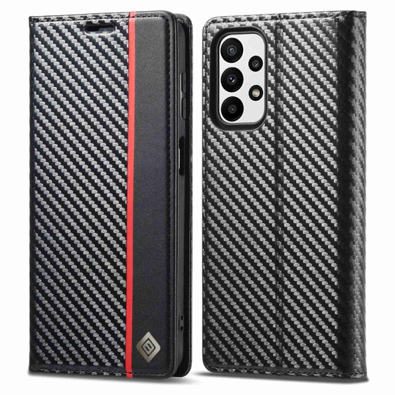 Flip Cover Samsung Galaxy A23 5G Fibre Carbone LC.IMEEKE