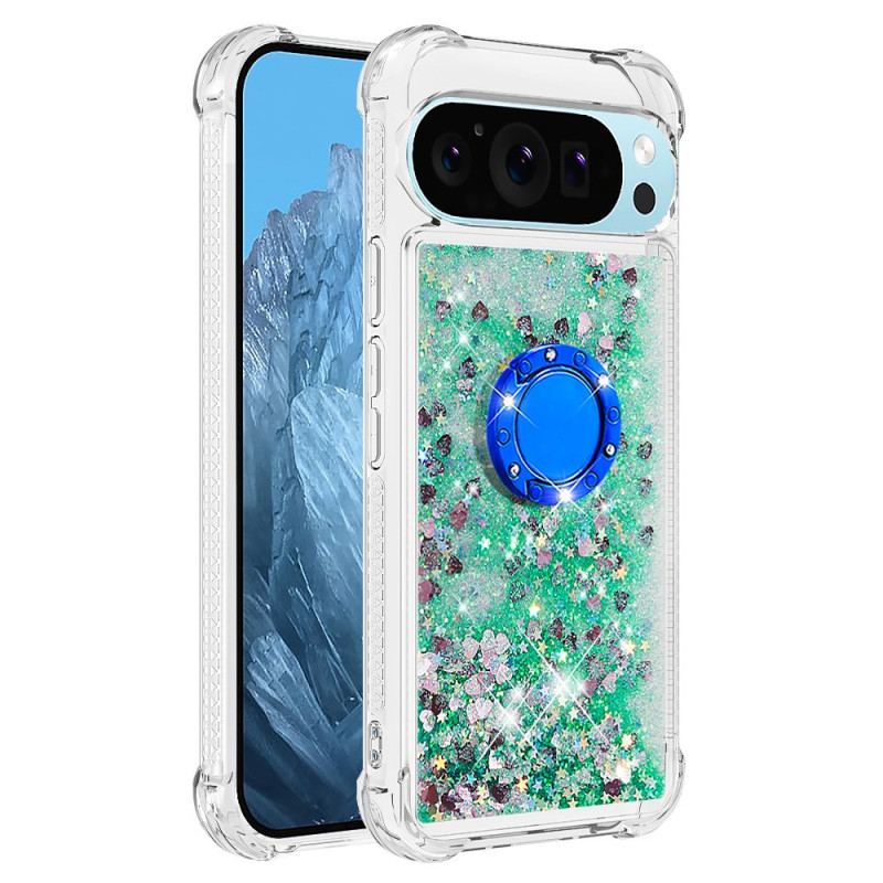 Coque Google Pixel 9 Pro XL Anneau-Support Paillettes