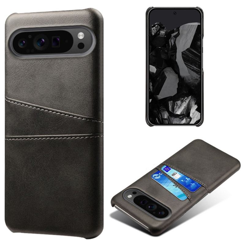 Coque Google Pixel 9 Pro XL Effet Cuir Porte-Cartes