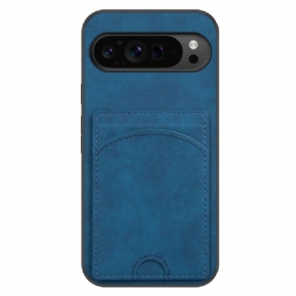 Coque Google Pixel 9 Pro XL Effet Cuir Porte-Cartes Support