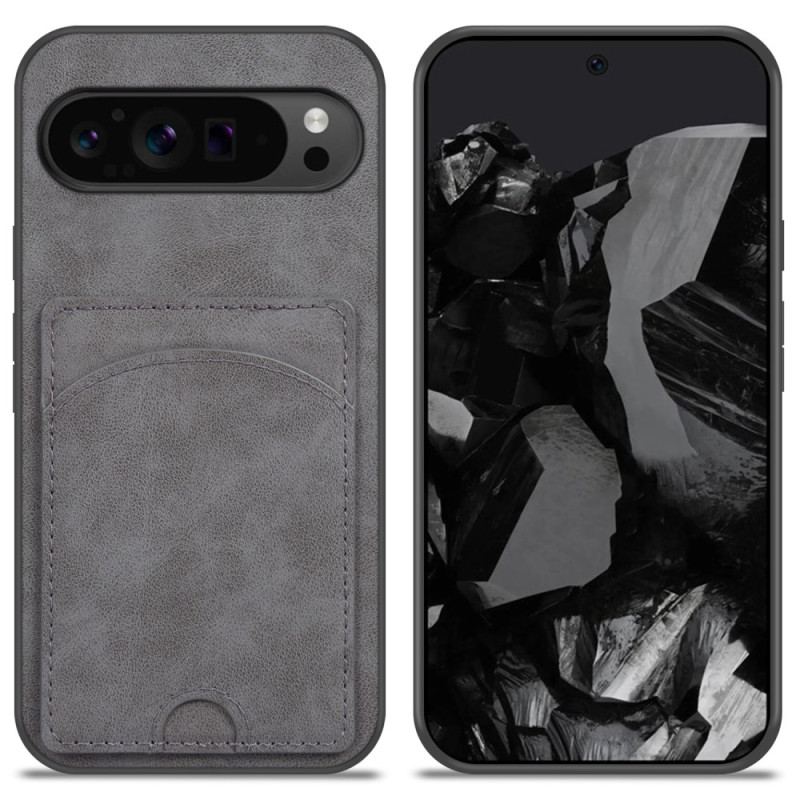 Coque Google Pixel 9 Pro XL Effet Cuir Porte-Cartes Support